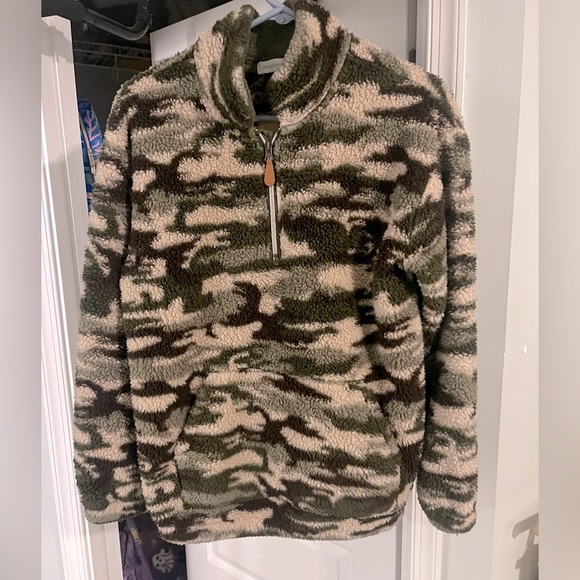 Tops Comfy All Fleece Warmest Quarter Zip Youll Ever Own Camouflage Size Small Poshmark